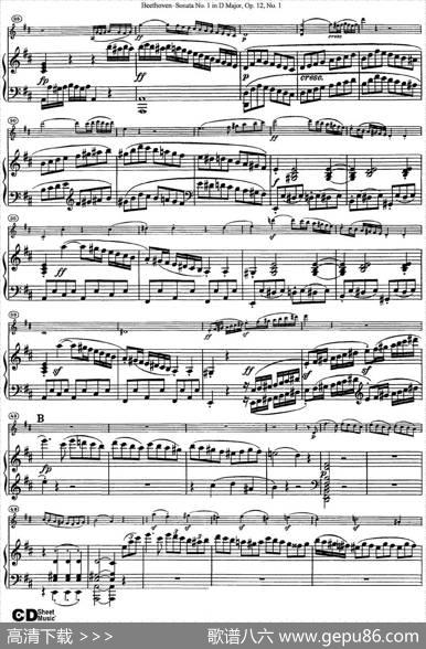 ViolinSonataNo.1inDMajorOp.12No.1（小提琴+钢琴伴奏）