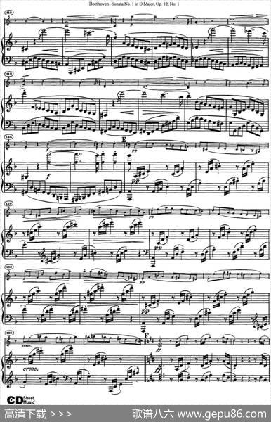 ViolinSonataNo.1inDMajorOp.12No.1（小提琴+钢琴伴奏）