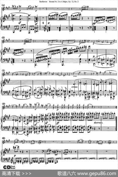 ViolinSonataNo.2inAMajorOp.12No.2（小提琴+钢琴伴奏）