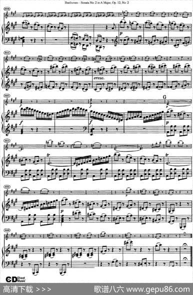 ViolinSonataNo.2inAMajorOp.12No.2（小提琴+钢琴伴奏）