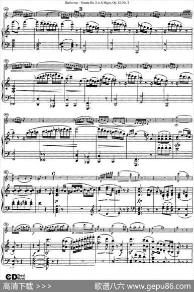 ViolinSonataNo.2inAMajorOp.12No.2（小提琴+钢琴伴奏）
