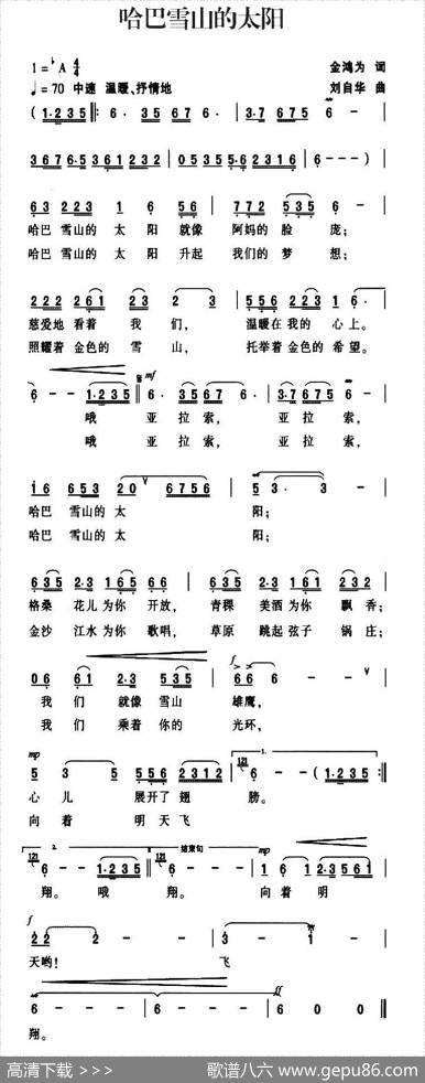 哈巴雪山的太阳 - 金鸿为|刘自华