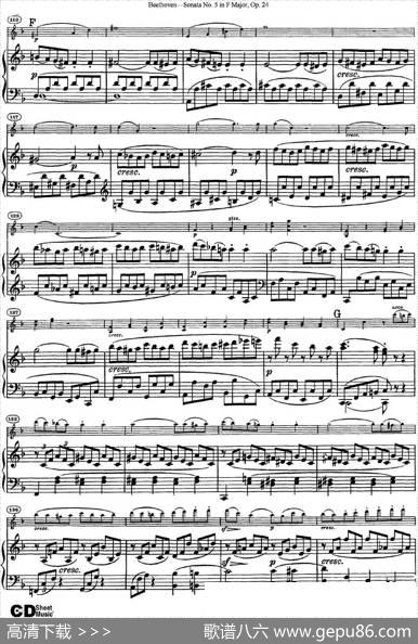 ViolinSonataNo.5inFMajorOp.24（小提琴+钢琴伴奏）