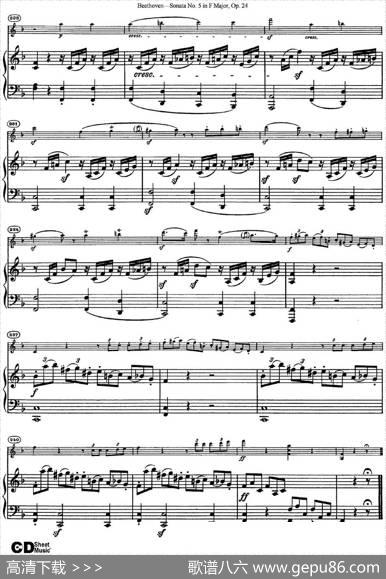 ViolinSonataNo.5inFMajorOp.24（小提琴+钢琴伴奏）