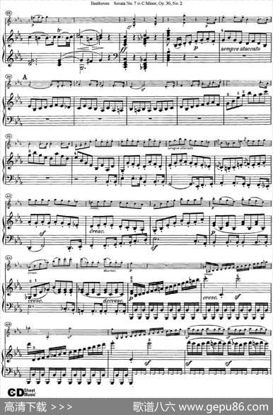 ViolinSonataNo.7inCMinorOp.30No.2（小提琴+钢琴伴奏）