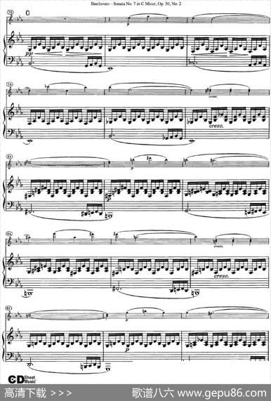 ViolinSonataNo.7inCMinorOp.30No.2（小提琴+钢琴伴奏）