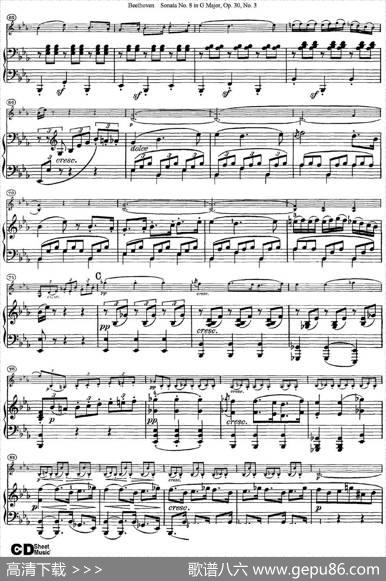 ViolinSonataNo.8inGMajorOp.30No.3（小提琴+钢琴伴奏）