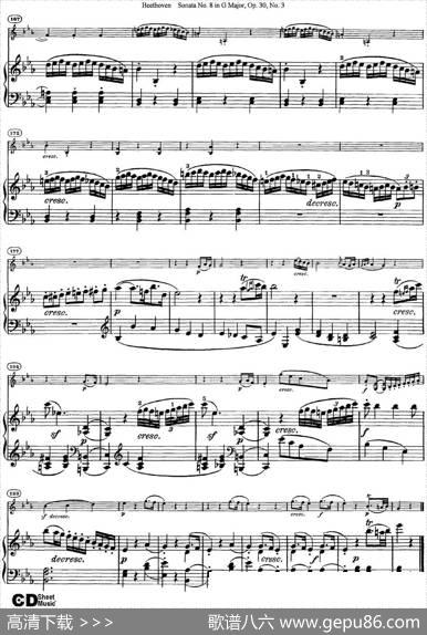 ViolinSonataNo.8inGMajorOp.30No.3（小提琴+钢琴伴奏）
