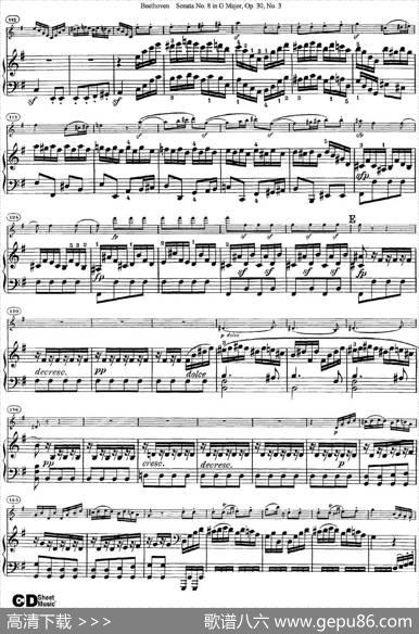 ViolinSonataNo.8inGMajorOp.30No.3（小提琴+钢琴伴奏）