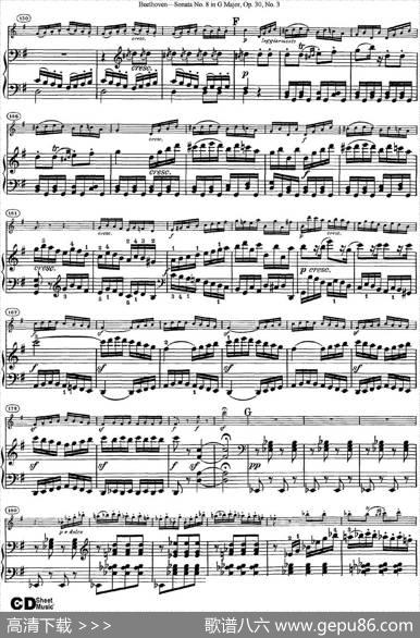 ViolinSonataNo.8inGMajorOp.30No.3（小提琴+钢琴伴奏）