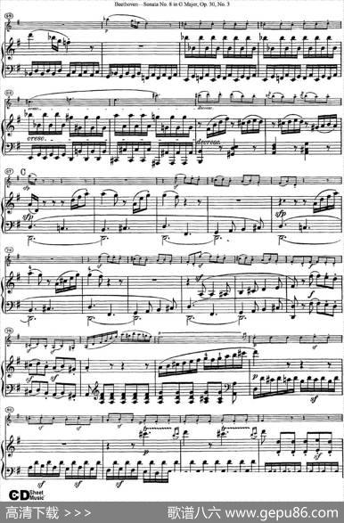 ViolinSonataNo.8inGMajorOp.30No.3（小提琴+钢琴伴奏）