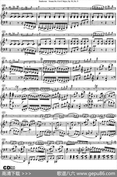 ViolinSonataNo.8inGMajorOp.30No.3（小提琴+钢琴伴奏）