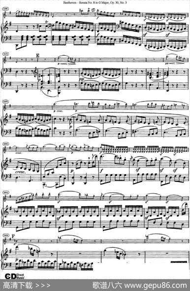 ViolinSonataNo.8inGMajorOp.30No.3（小提琴+钢琴伴奏）