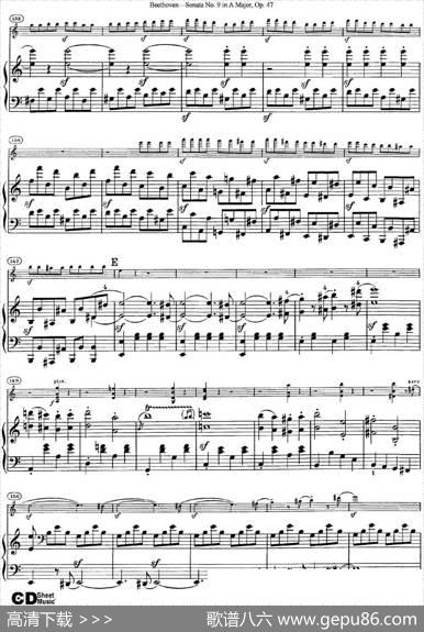 ViolinSonataNo.9inAMajorOp.47（小提琴+钢琴伴奏）