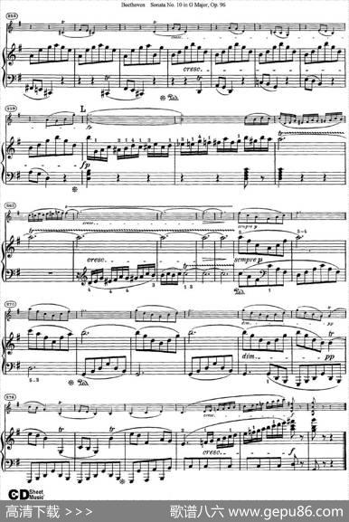 ViolinSonataNo.10inGMajorOp.96（小提琴+钢琴伴奏）