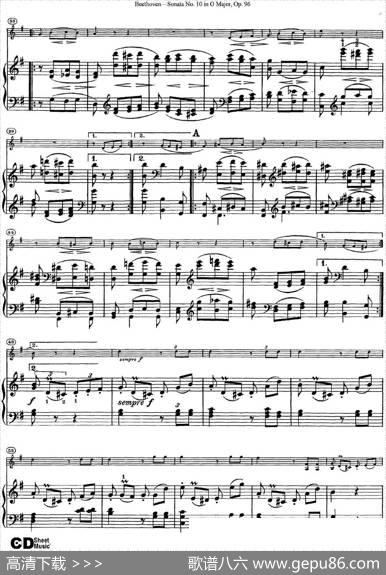 ViolinSonataNo.10inGMajorOp.96（小提琴+钢琴伴奏）