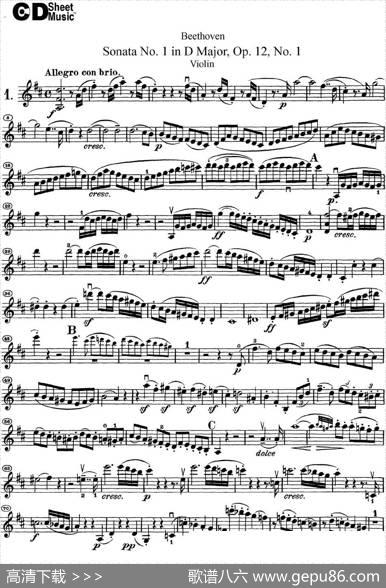ViolinSonataNo.1inDMajorOp.12No.1