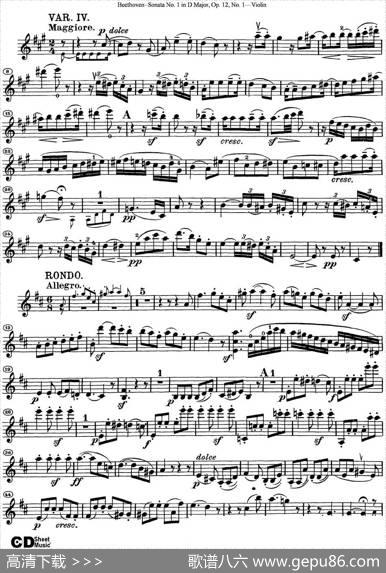ViolinSonataNo.1inDMajorOp.12No.1