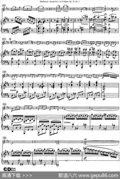 ViolinSonataNo.1inDMajorOp.12No.1（小提琴+钢琴伴奏）