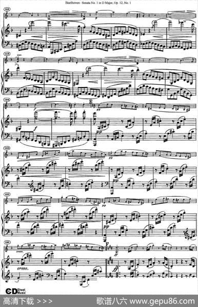 ViolinSonataNo.1inDMajorOp.12No.1（小提琴+钢琴伴奏）