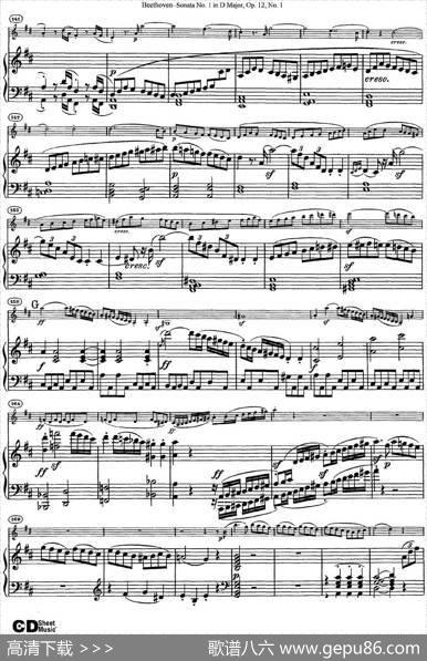 ViolinSonataNo.1inDMajorOp.12No.1（小提琴+钢琴伴奏）