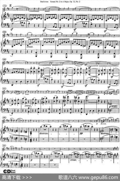 ViolinSonataNo.2inAMajorOp.12No.2（小提琴+钢琴伴奏）
