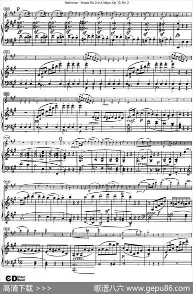 ViolinSonataNo.2inAMajorOp.12No.2（小提琴+钢琴伴奏）