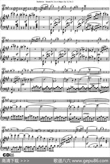 ViolinSonataNo.2inAMajorOp.12No.2（小提琴+钢琴伴奏）