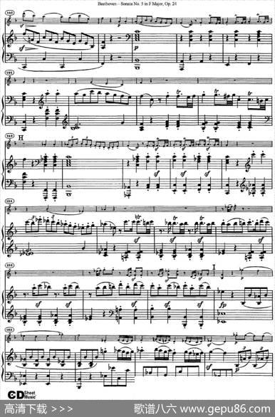 ViolinSonataNo.5inFMajorOp.24（小提琴+钢琴伴奏）