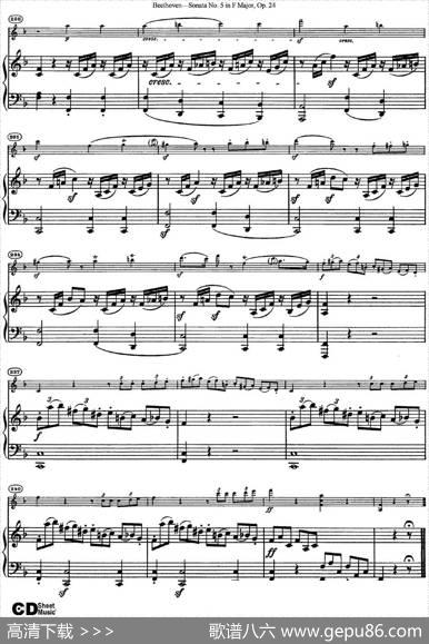 ViolinSonataNo.5inFMajorOp.24（小提琴+钢琴伴奏）