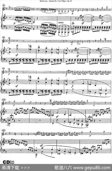 ViolinSonataNo.5inFMajorOp.24（小提琴+钢琴伴奏）