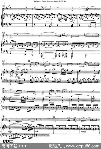 ViolinSonataNo.6inAMajorOp.30No.1（小提琴+钢琴伴奏）