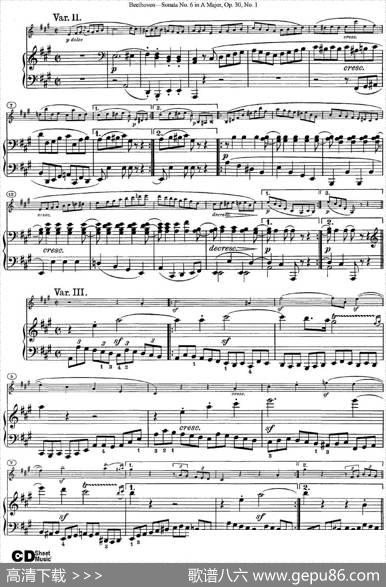 ViolinSonataNo.6inAMajorOp.30No.1（小提琴+钢琴伴奏）