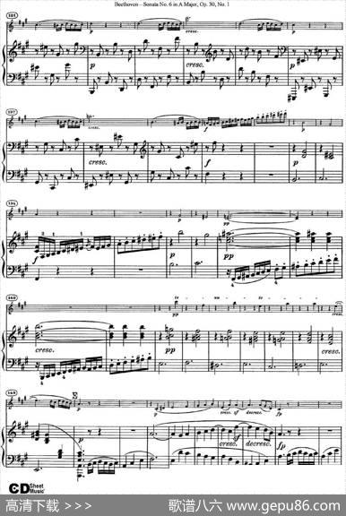 ViolinSonataNo.6inAMajorOp.30No.1（小提琴+钢琴伴奏）