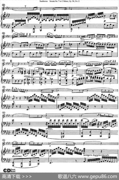 ViolinSonataNo.7inCMinorOp.30No.2（小提琴+钢琴伴奏）