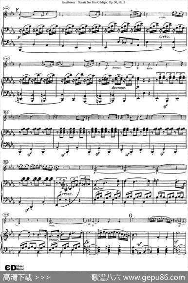 ViolinSonataNo.8inGMajorOp.30No.3（小提琴+钢琴伴奏）