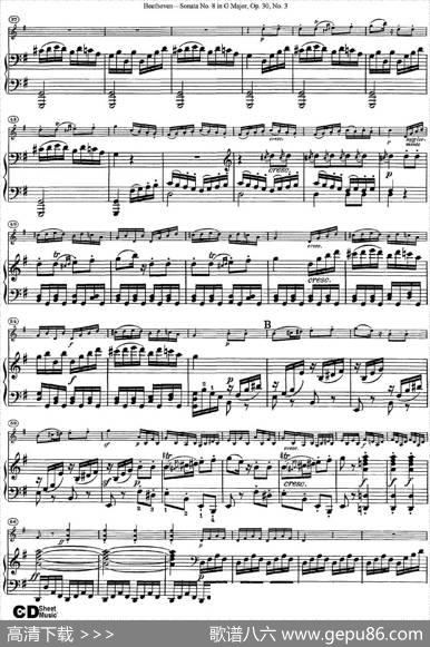 ViolinSonataNo.8inGMajorOp.30No.3（小提琴+钢琴伴奏）