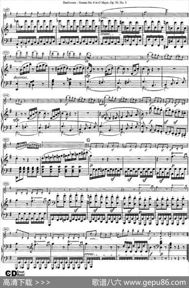 ViolinSonataNo.8inGMajorOp.30No.3（小提琴+钢琴伴奏）