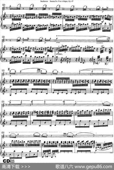 ViolinSonataNo.9inAMajorOp.47（小提琴+钢琴伴奏）