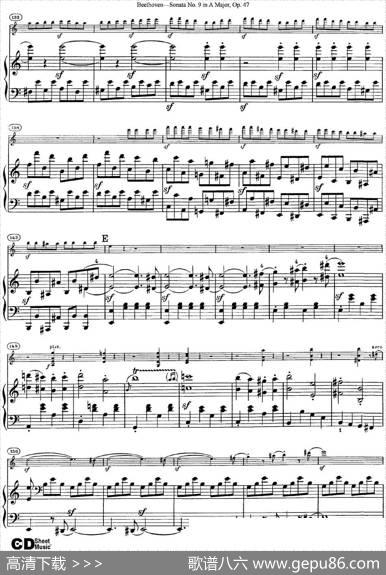 ViolinSonataNo.9inAMajorOp.47（小提琴+钢琴伴奏）
