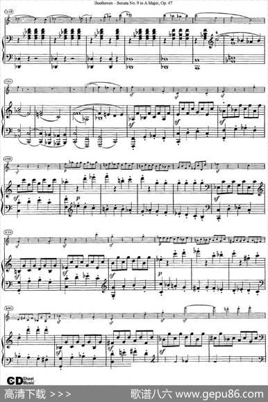 ViolinSonataNo.9inAMajorOp.47（小提琴+钢琴伴奏）