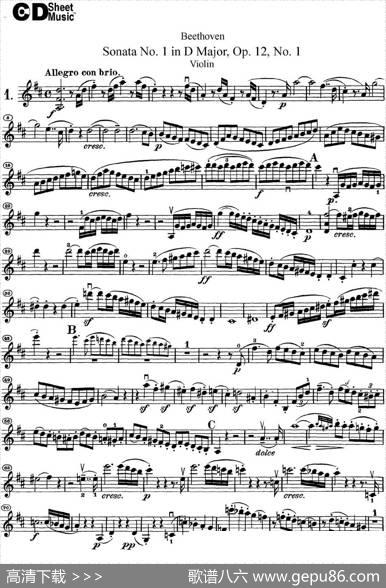 ViolinSonataNo.1inDMajorOp.12No.1
