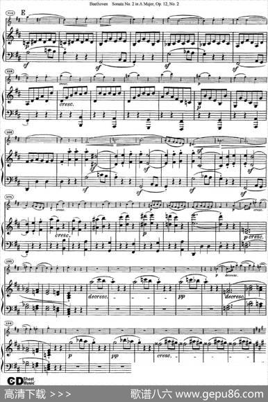 ViolinSonataNo.2inAMajorOp.12No.2（小提琴+钢琴伴奏）