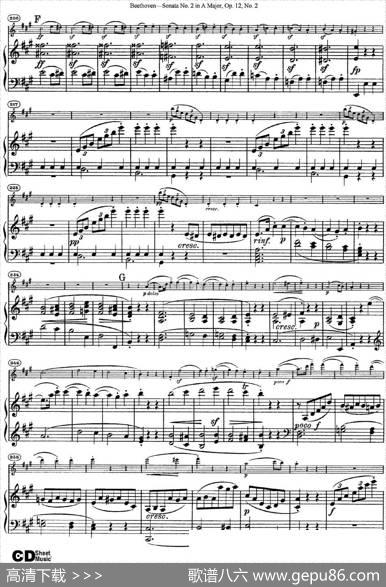 ViolinSonataNo.2inAMajorOp.12No.2（小提琴+钢琴伴奏）