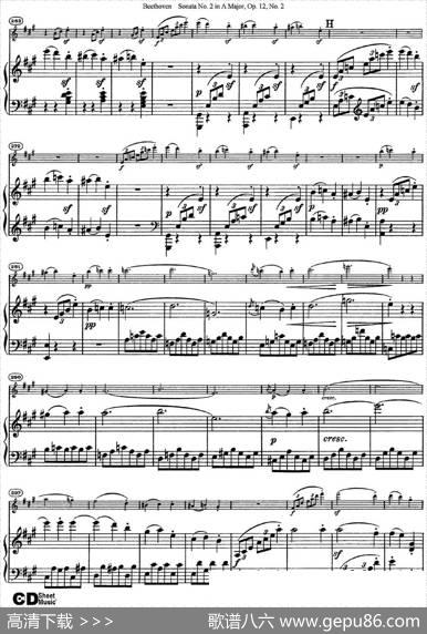 ViolinSonataNo.2inAMajorOp.12No.2（小提琴+钢琴伴奏）