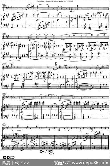 ViolinSonataNo.2inAMajorOp.12No.2（小提琴+钢琴伴奏）