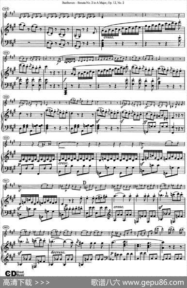 ViolinSonataNo.2inAMajorOp.12No.2（小提琴+钢琴伴奏）