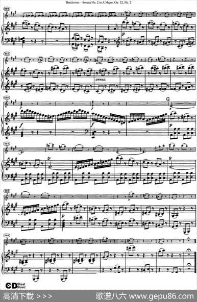 ViolinSonataNo.2inAMajorOp.12No.2（小提琴+钢琴伴奏）