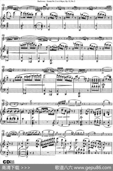ViolinSonataNo.2inAMajorOp.12No.2（小提琴+钢琴伴奏）