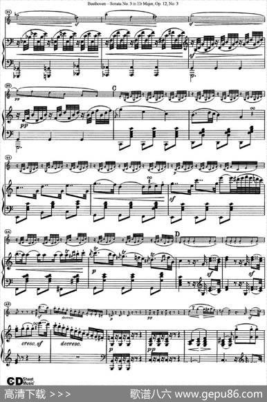 ViolinSonataNo.3inEbMajorOp.12No.3（小提琴+钢琴伴奏）